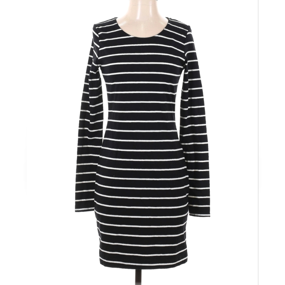 H&M striped long-sleeve dress